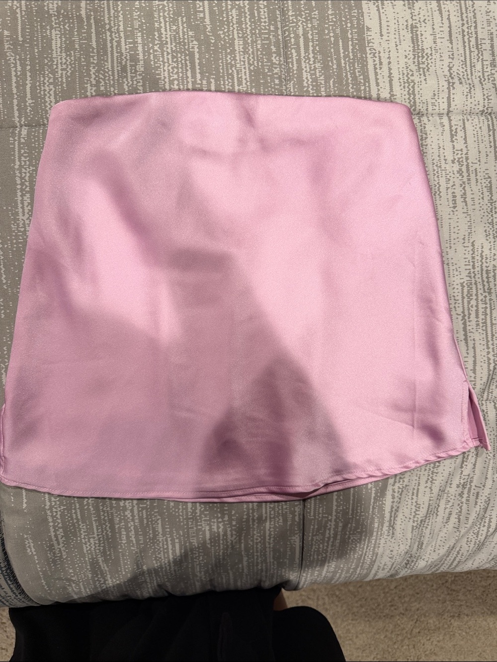 Pink Satin Strapless Top